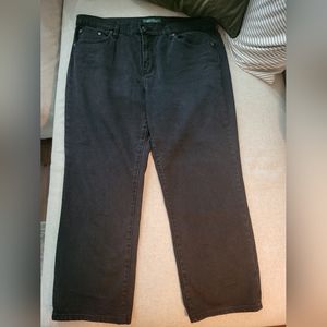 Lauren Ralph Lauren Black Jeans Classic Straight Size 16 Cropped/Ankle